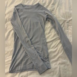 Lululemon Linen Blue Long Sleeve Swiftly Tech ; Size 4